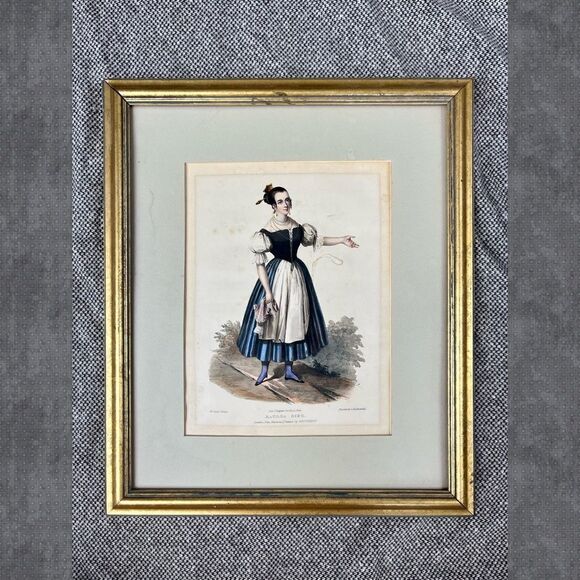 Matilda Diez by J. Becquer Lithograph Art Print Theater Actress Seville Spain - Picture 1 of 6